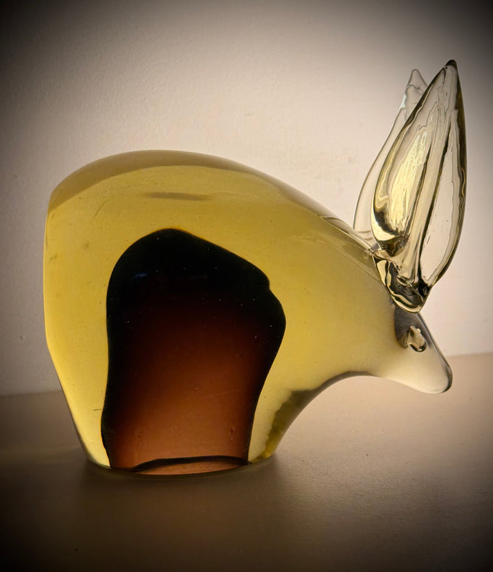 MCM-021 Antonio Da Ros (Attributed) — Murano Blown Glass Rabbit, Cenedese, Unsigned, Italian Art Glass, c.1960s–70s