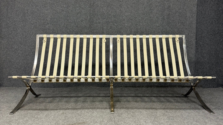 FUR-142 Barcelona Style Loveseat– Mies van der Rohe Style