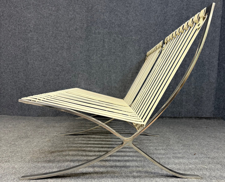 FUR-142 Barcelona Style Loveseat– Mies van der Rohe Style