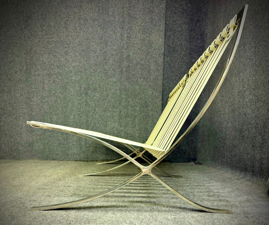 Barcelona Style Loveseat– Mies van der Rohe Style
