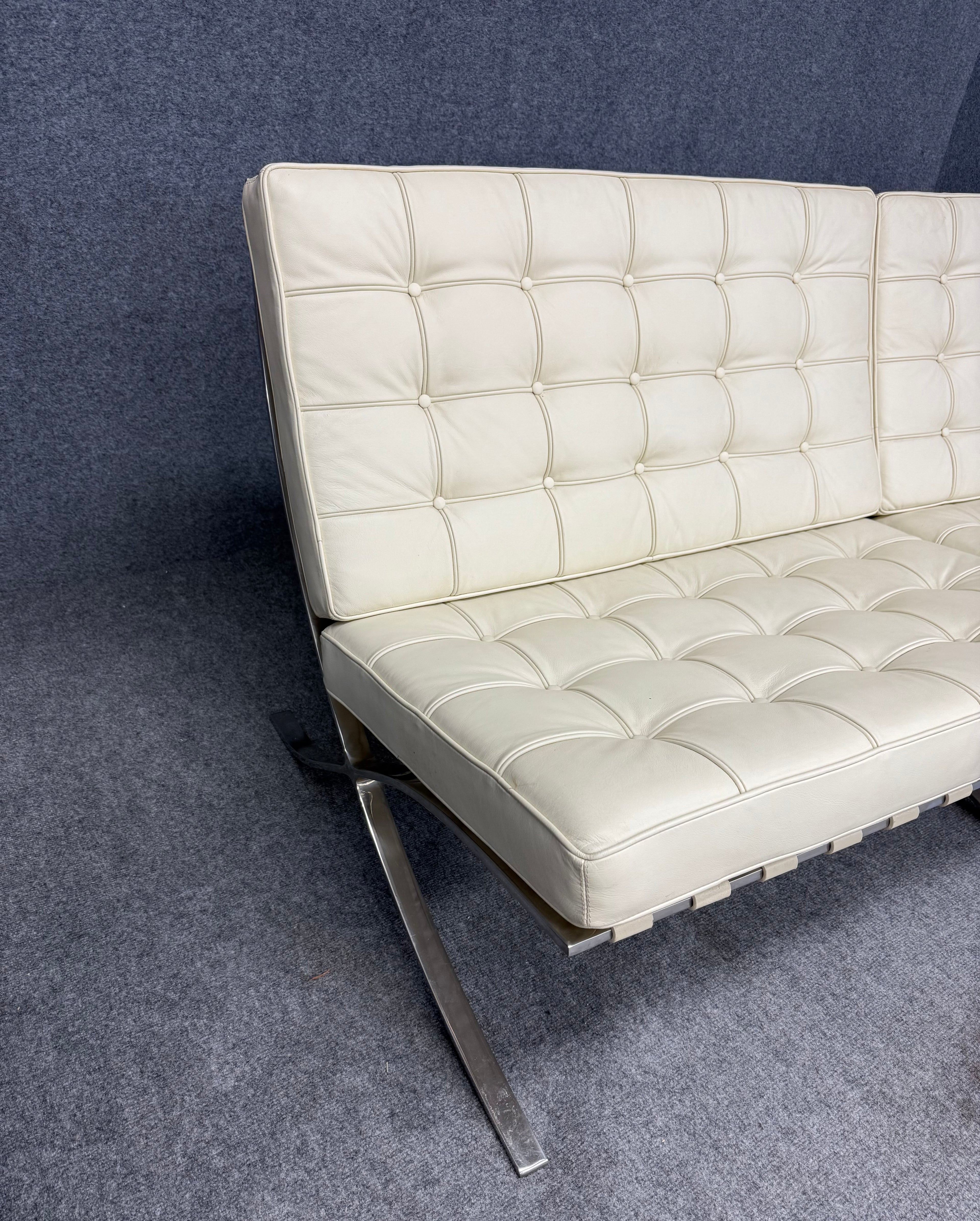 Barcelona Style Loveseat– Mies van der Rohe Style