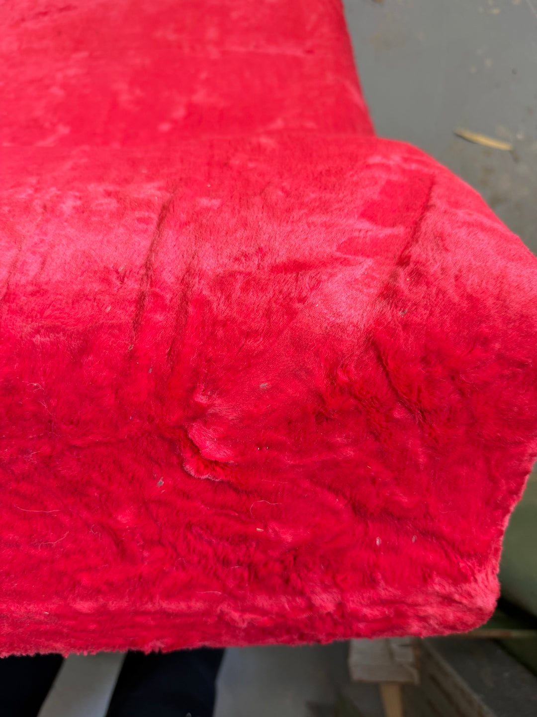 FUR-139 Adrian Pearsall — Rare Red "Goop" Brutalist Wave Chaise Lounge for Craft Associates, MCM / Atomic Age, c.1970s