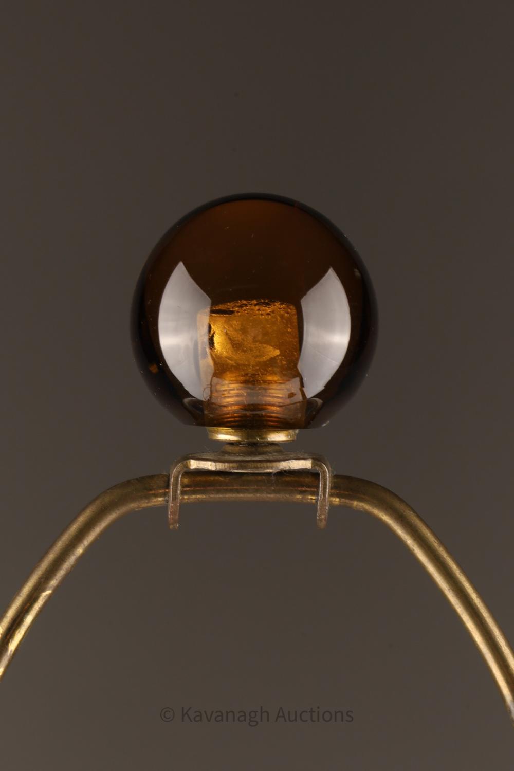 LGT-019 Murano Sommerso Amber Glass Table Lamp, Attr. Flavio Poli (Italy, MCM)
