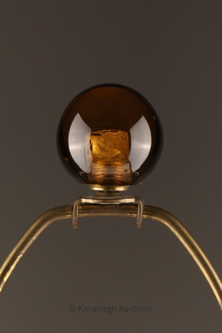 LGT-019 Murano Sommerso Amber Glass Table Lamp, Attr. Flavio Poli (Italy, MCM)