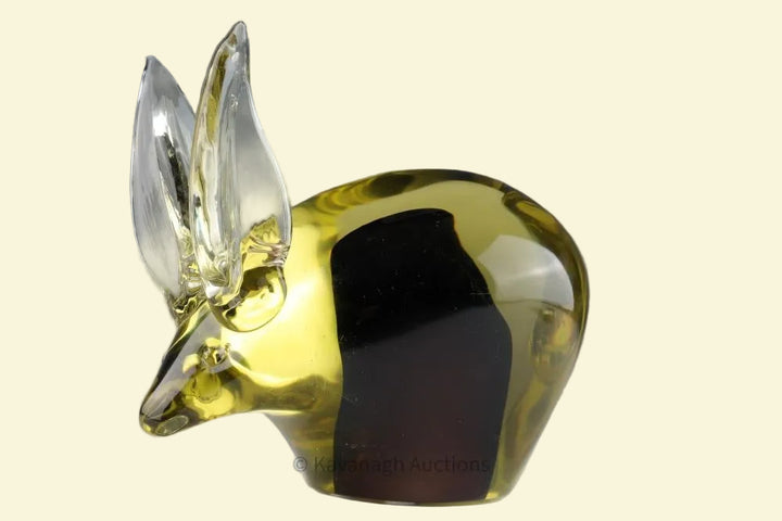 MCM-021 Antonio Da Ros (Attributed) — Murano Blown Glass Rabbit, Cenedese, Unsigned, Italian Art Glass, c.1960s–70s