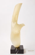 MCM-073 — Leonardo Nierman (1932–2023) — Original Alabaster Sculpture on Black Marble Base, 30.5" H × 7.875" W, Signed, Mexican Modernist