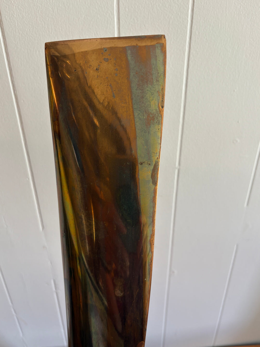 MCM-074 Leonardo Nierman (1932–2023) — "Flame," Polished Bronze Sculpture on Wooden Base, Edition 6/6, 32.5" H, Signed, Mexican Modernist