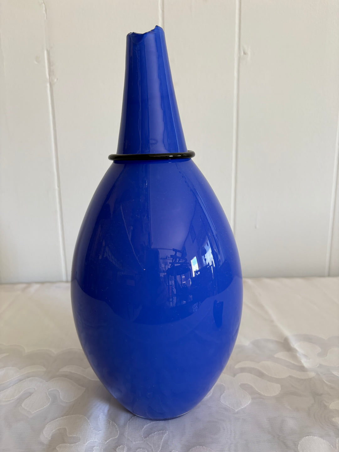 MCM-118 Lino Tagliapietra &amp; Marina Angelin for Effetre International — Murano Glass Decanter, Blue, Signed, Ed. 2/200, 1985