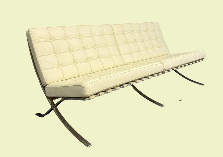 FUR-142 Barcelona Style Loveseat– Mies van der Rohe Style