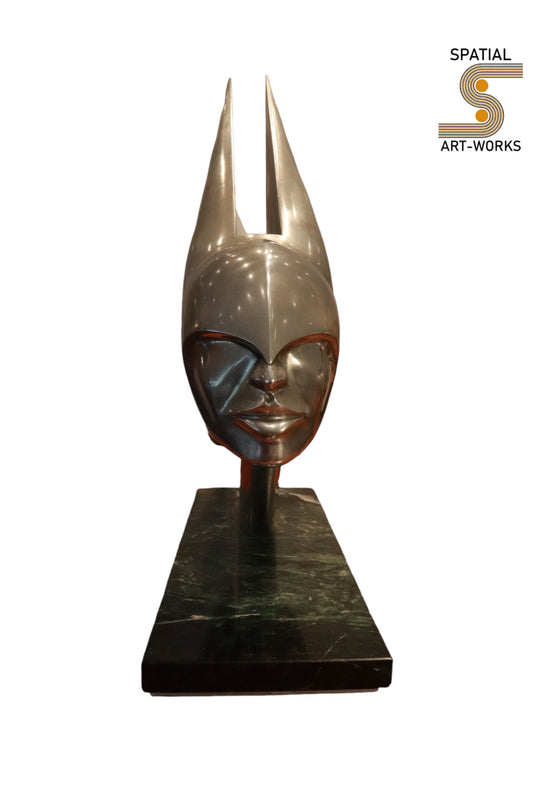 Rare Lee Duran Modern Art Deco Chrome Goddess Mermaid Sculpture